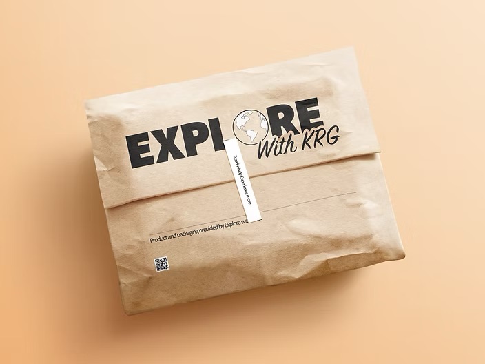 Explore with KRG branded mockup